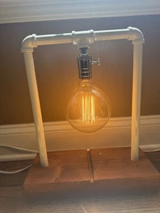Retro Industrial Pipe Lamp With Edison Bulb - Picture 1 of 3