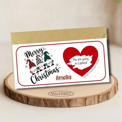 ALL THINGS PERSONAL Personalised Christmas Surprise Reveal Ticket Scratch Card Holiday Concert Spa