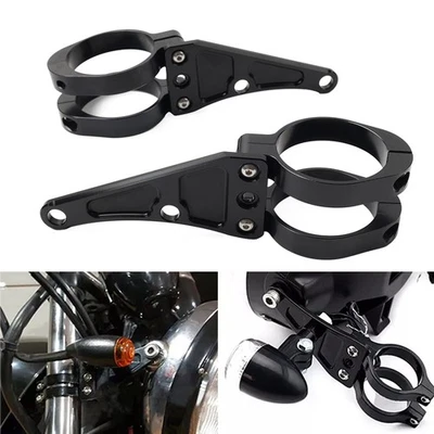 58MM Motorcycle Headlight Bracket Mount Clamp Fork Tube Holder For Harley - Image 1 of 4