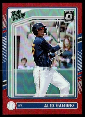 2024 Donruss Optic Red Prizm Alex Ramirez 39/99 New York Mets #109 - Image 1 of 2