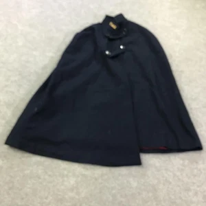 Vintage Bruck's Cape Womens One Size Navy Red Nurse Uniform Cloak 1950s - Picture 1 of 18