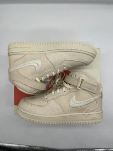 Nike X Stussy PS Air Force 1 Mid Fossil Größe UK 1,5 US 2Y EU 33,5 Neu Originalverpackt - Bild 1 von 6