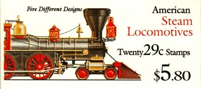 Scott BK216 2847a 29¢ Steam Locomotives Complete MNH Free Shipping in the USA - Image 1 of 3