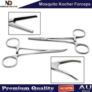 Dental Hemostatic Mosquito Kocher Forceps Locking Clamps Surgical Tissue Pliers - Picture 1 of 5