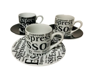 Konitz Made in Germany Black White Espresso Cafe Set - Picture 1 of 5