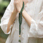 Natürliche grüne Sandelholz Perlen Halskette buddhistisch 108 Perlen Meditation Gebet