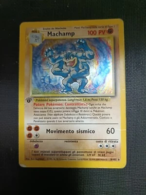 Machamp Set Base 8/102 Rara Holo Set Base Prima Edizione ITA AL7 - Immagine 1 di 2