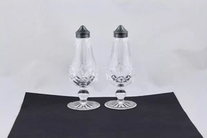 WATERFORD CRYSTAL LISMORE FOOTED SALT AND PEPPER SHAKERS #1 - MINT - Picture 1 of 6