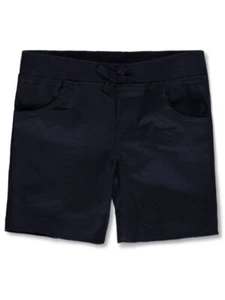 French Toast Big Girls' Wrinkle No More Pull-On Tie-Front Shorts (Sizes 7 - 20) - Picture 1 of 2