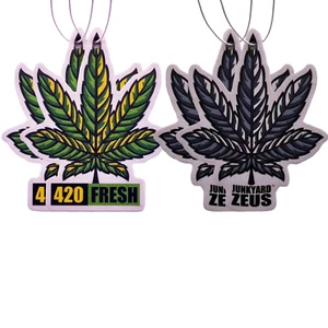 Green & Black Pot Leaf Scent Combo 420 Room Auto Car Truck SUV Air Fresheners - Picture 1 of 7