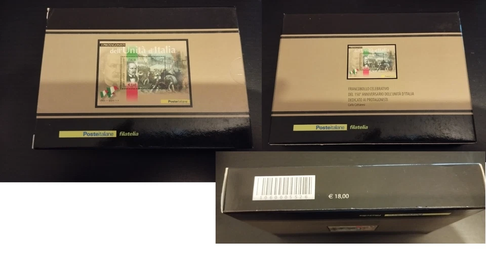 Italia Repubblica 2011 Carlo Cattaneo  Foglietto Lamina Argento - Immagine 1 di 1