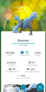 Kyurem con movimiento heredado | 20K Stardust registrado | Tr-de Go✨ - Imagen 1 de 3