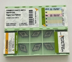 WALTER DNMG110412-MP3 WPP10S Tiger-Tec Argento ORIGINALE GERMANIA NUOVO 10 pz. - Foto 1 di 2