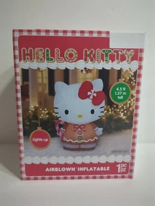 Hello Kitty Gemmy 4.5’ Lighted Gingerbread Sanrio Christmas Inflatable - Picture 1 of 3