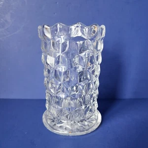 Vintage Fostoria American Crystal 6” Tall Straight Side Cylinder Vase - Picture 1 of 8