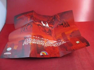 Maximum Carnage Spider-Man Venom/Mortal Kombat II SNES Foldble Poster Insert #R - Picture 1 of 6