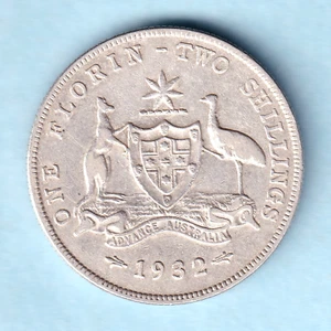 Australia. 1932 Florin.. F/F+ - Trace Lustre - Imagen 1 de 2