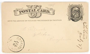 1c Government Postal Card, Cooksburgh, NH, CDS, Albany Co. DPO. UX5, bullseye ca - Picture 1 of 2