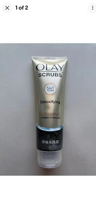 Olay Scrubs 5 in 1 Face Wash 4.2 Oz - Detoxifying Charcoal - Hydrating Lime New - Image 1 of 2