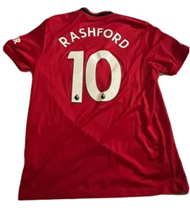 Marcus Rashford ADIDAS Manchester United Shirt LARGE 10# Offical Jersey 2019/20 - Foto 1 di 18