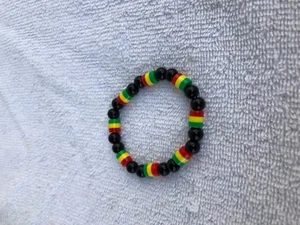 LION OF JUDAH~RASTA~BEADED~MARLEY~SELASSIE~REGGAE~ETHIOPIA~JAMAICA~BRACELET- NEW - Picture 1 of 1