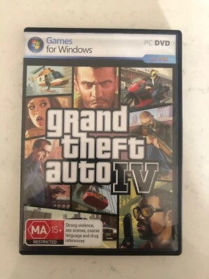 Grand Theft Auto IV Game for PC DVD 2008 Rockstar 2 Disc Set Complete W Manual  - Image 1 of 4