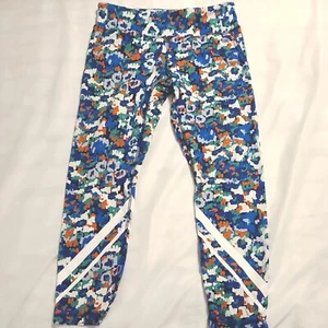 EUC TORY BURCH SPORT PRINTED CHEVRON 7/8 LEGGINGS Size Medium M - Picture 1 of 12