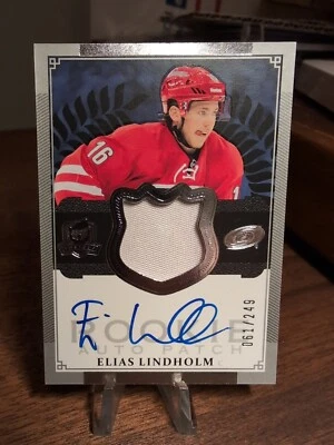 ELIAS LINDHOLM 2013-14 The Cup Rookie Patch Auto /249 RPA 178 Flames Bruins - Image 1 of 2