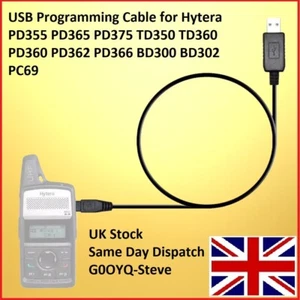 Cable de programación USB HYT Hytera PD355 PD365 PD375 TD350 TD360 PD360 PD366 PC69 - Imagen 1 de 5