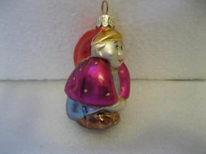European Glass embellished Dwarf Christmas Ornament Ukraine Gnome - Imagen 1 de 1