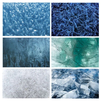 Abstract Ice Texture Vinyl Photography Backdrop Studio Photo Art Background Prop - Image 1 of 4