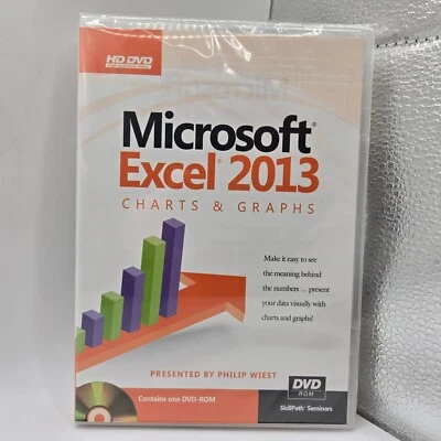 Microsoft Excel 2013 - Charts & Graphs Tutorials Skill Path - DVD-ROM New/Sealed - Image 1 of 3