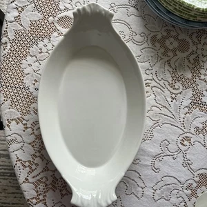 Apilco Weiß Porzellan 14" Au Gratin Lasagne Backformen Frankreich #12 Kasserolle - Bild 1 von 6