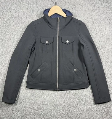 Aether Jacket Womens XS Black Softshell Moto Zip Front Snap Pockets Fleece Lined - Изображение 1 из 4