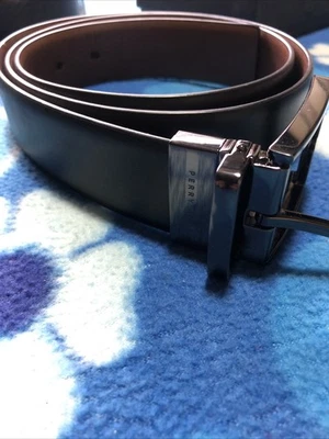 Perry Ellis Men's Reversible Belt Hp06021 Size 38/95 Faux Leather Y5FF - Image 1 of 4