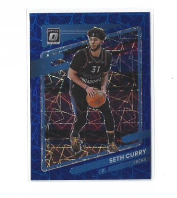 2021-22 Panini Donruss Optic Seth Curry Blue Velocity #91 Sixers - Image 1 of 2