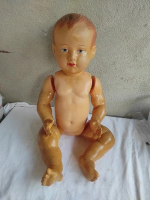 Ancien poupon baigneur Petit Colin  Aigle France 61 cm - Photo 1/4