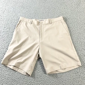 Pantalones Cortos Peter Millar Para Hombre 35 Caqui Rendimiento Golf Absorbente Frente Plano Poliéster - Imagen 1 de 8