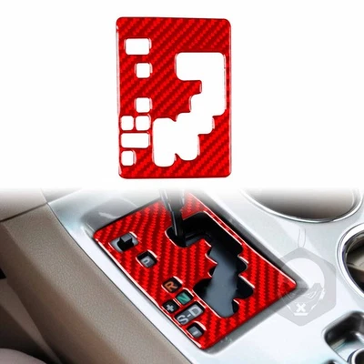 Tapicería de panel de engranajes de fibra de carbono roja para Toyota Highlander 2008-2013 Foto 1 de 4