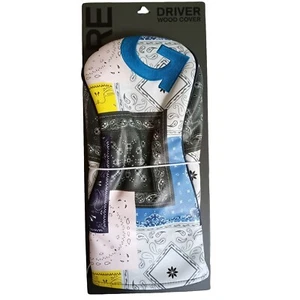 G/Fore Driver/wood Head Cover Velvet Lined Bandana Blue G4AS23A64 Golf - Picture 1 of 5