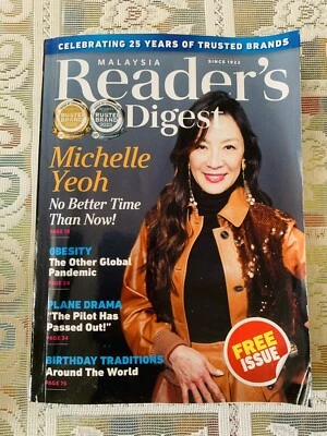 Malaysia Reader’s Digest Magazine MICHELLE YEOH Cover. No Better  Time Than Now. - Image 1 of 2