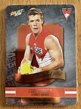 AFL Select 2015 Luke Parker Sydney Swans Best & Fairest Card BF16