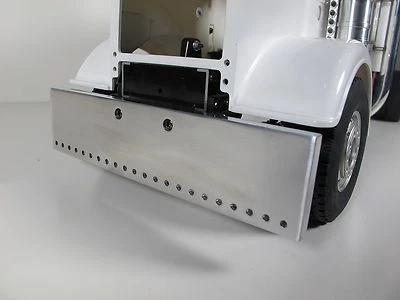Parachoques delantero de aluminio agujero de montaje pretaladrador Tamiya 1/14 Semi King Grand Hauler Foto 1 de 4