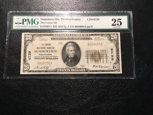 National Bank Note Summerville PA PMG25 Vf Small Repair 15 Notes Known - Picture 1 of 6
