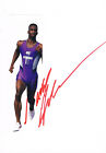 Mike Johnson 1967- Genuine Autograph Signed 6"X8" Card W.Picture Us Sprinter