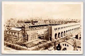 1936 RPPC Philadelphia PA- Univ of Pennsylvania -Franklin Field Stadium Postcard - Picture 1 of 7