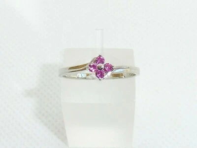 Ladies Hallmarked Solid 925 Sterling Silver Red Ruby Ring All Sizes Available - Image 1 of 4