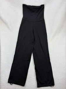 Lululemon Athletica Jumpsuit Size 4 Black Strapless Wide Leg Flare Yoga Pants - Picture 1 of 16