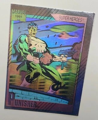 Rare + Unique Impel 1991 Marvel Hologram H3 'Punisher' Collector Card EXCELLENT - Image 1 of 3