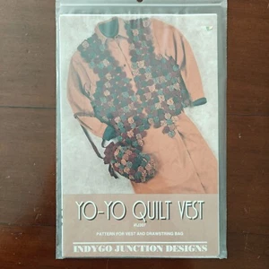 Indygo Junction Yo-Yo Quilt Vest & Drawstring Bag Pattern IJ307 🌟 One Size - Picture 1 of 8